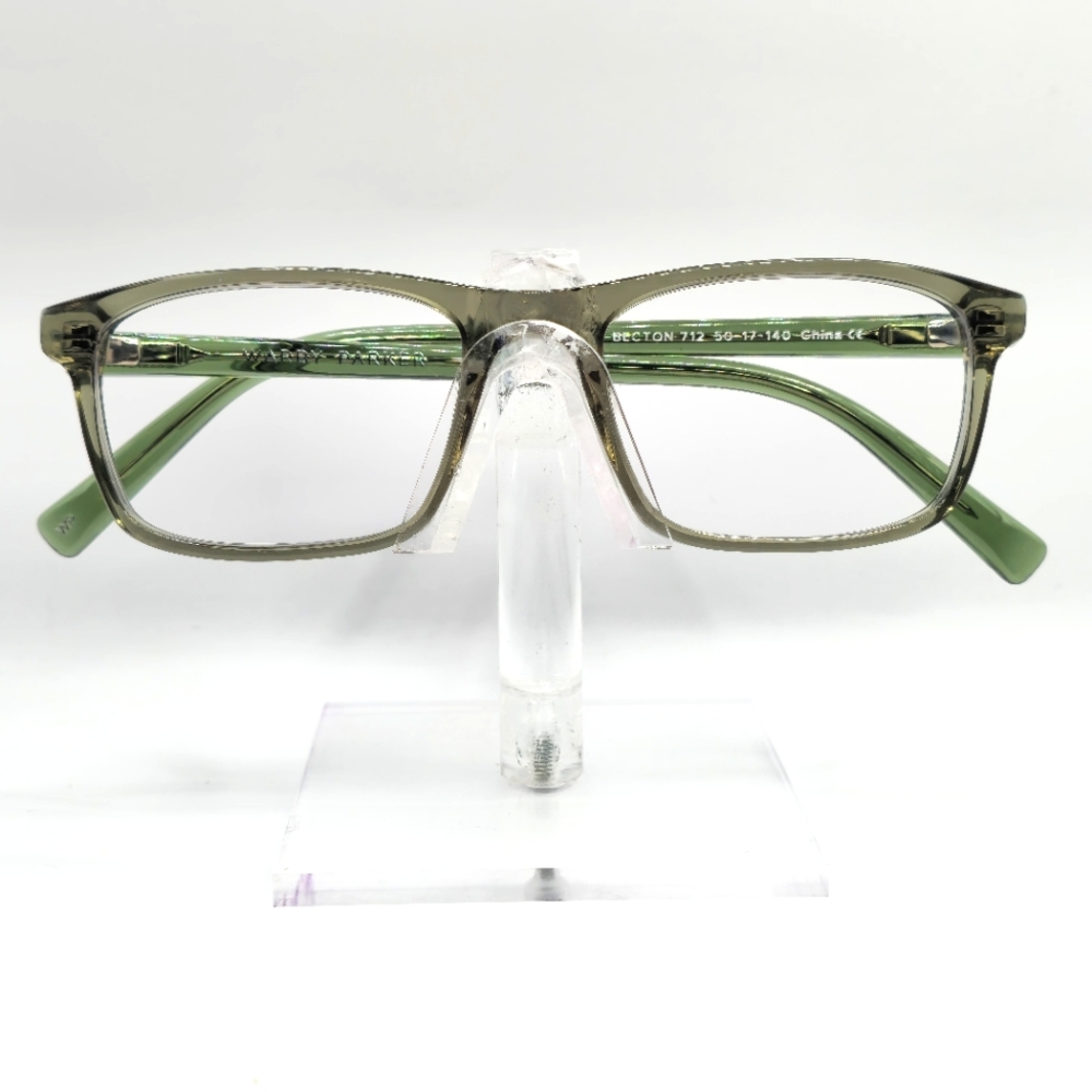 Warby Parker Becton Tranparent Green Reading Glasses